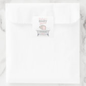 ベビー象バブルバスガールベビーシャワー スクエアシール (バッグ)