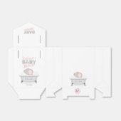 ベビー象バブルバスガールベビーシャワー フェイバーボックス (折り畳みなし)