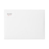 ベビー象バブルバスガールベビーシャワー ラップアラウンドラベル (正面)