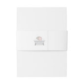 ベビー象バブルバスガールベビーシャワー 招待状ベリーバンド (裏面例)