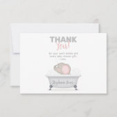 ベビー象バブルバスガールベビーシャワー 招待状 (正面)