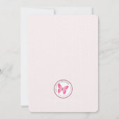 ベビー象バブルバスガールベビーシャワー 招待状 (裏面)