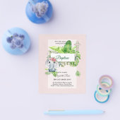 ベビー象バプテスムバウティゾバウティスモの招待 チラシ (シングル)