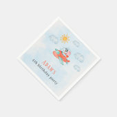 ベビー象パイロット誕生日ナプキン スタンダードカクテルナプキン (角)