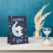 ベビー象パーソナライズされた象魚釣り4スターズプラーク フォトプラーク (側面)