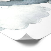 ベビー象ピンクの女の子の赤ちゃんシャワー歓迎サイン ポスター (角)