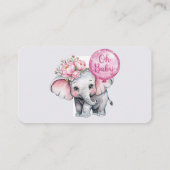 ベビー象ピンクバルーンベビー エンクロージャーカード (裏面)