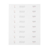 ベビー象ピンクベビーシャワー ラップアラウンドラベル (シート)