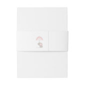 ベビー象ピンクベビーシャワー 招待状ベリーバンド (裏面例)