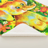 ベビー象プリント シェルパブランケット (3/4)