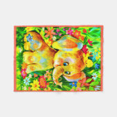 ベビー象プリント フリースブランケット (正面(横))