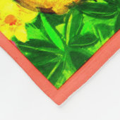 ベビー象プリント フリースブランケット (角)