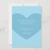 ベビー象ベビーシャワー招待状用男の赤ちゃん 招待状 (裏面)