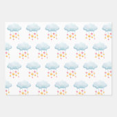 ベビー象ムーンクラウドスターズスターズキュートハート ラッピングペーパーシート (正面2)