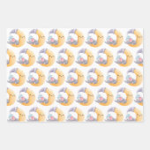 ベビー象ムーンクラウドスターズスターズキュートハート ラッピングペーパーシート (正面)