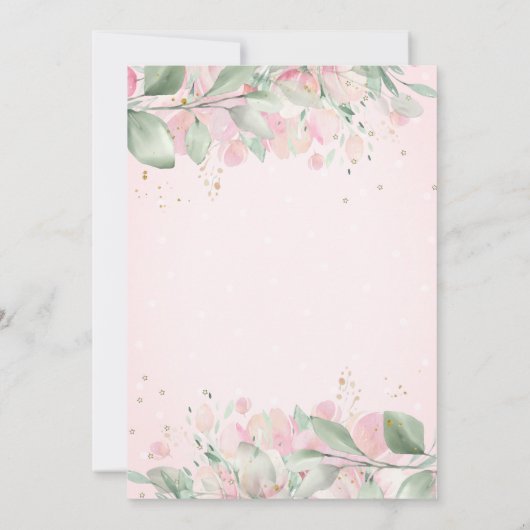 ベビー象ムーンバルーン仮想ベビーシャワー 招待状 (裏面)