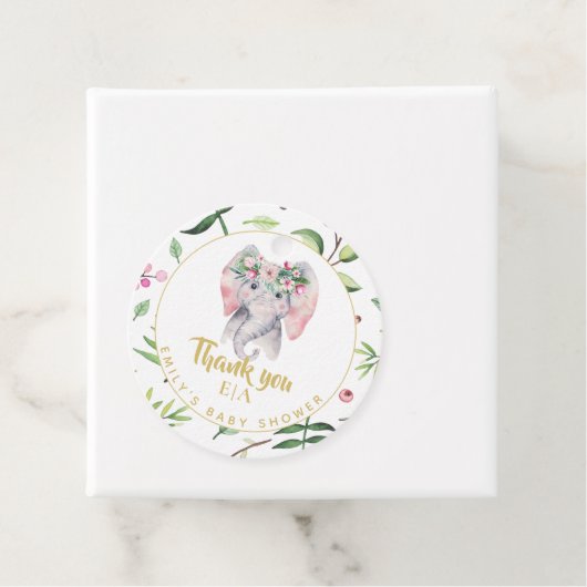 ベビー象モノグラムピンクフローラありがとう フェイバータグ (インサイチュ)