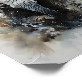 ベビー象ランニング象の美しい野生動物 ポスター (角)