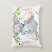 ベビー象子供部屋枕 アクセントクッション (正面(垂直))