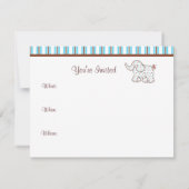 ベビー象招待状 招待状 (裏面)