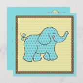 ベビー象招待状 招待状 (正面/裏面)