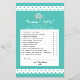 ベビー象水玉模様ミイラまたはダディーゲーム チラシ