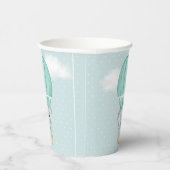 ベビー象淡い色の緑ホットエアバルーンシャワー 紙コップ (右)