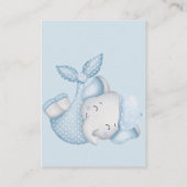 ベビー象男の赤ちゃんシャワー用の本 エンクロージャーカード (裏面)