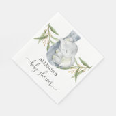 ベビー象男女兼用の水色 スタンダードランチョンナプキン (角)