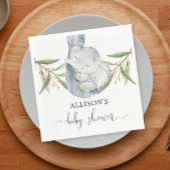 ベビー象男女兼用の水色 スタンダードランチョンナプキン