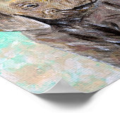 ベビー象絵画象 ポスター (角)