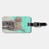 ベビー象絵画象 ラゲッジタグ (正面横)