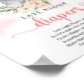 ベビー象赤面金ゴールド深夜おむつゲーム ポスター (角)