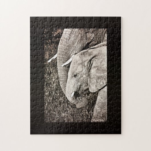 ベビー象 ジグソーパズル (縦)