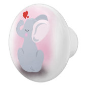 ベビー象(ハート) セラミックノブ (右)