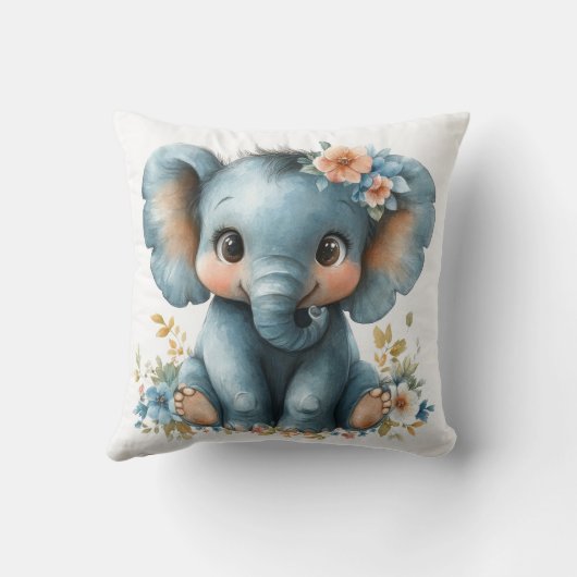 ベビー象（花） クッション (裏面)