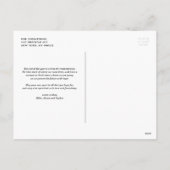 ベビー赤いメリークリスマスフォト外は寒い シーズンポストカード (裏面)