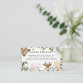 ベビー赤ちゃんシャワーカード用の素敵な動物本 エンクロージャーカード (スタンド正面)