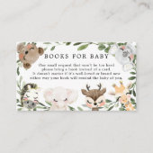 ベビー赤ちゃんシャワーカード用の素敵な動物本 エンクロージャーカード (正面)