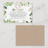 ベビー赤ちゃんシャワーカード用エレファントブック エンクロージャーカード (正面/裏面)