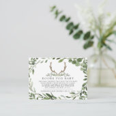 ベビー赤ちゃんシャワーカード用ランバージャックディアブック エンクロージャーカード (スタンド正面)