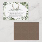 ベビー赤ちゃんシャワーカード用ランバージャックディアブック エンクロージャーカード (正面/裏面)