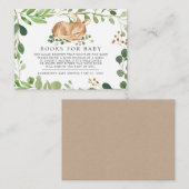 ベビー赤ちゃんシャワーカード用鹿の本 エンクロージャーカード (正面/裏面)