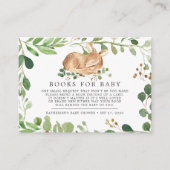 ベビー赤ちゃんシャワーカード用鹿の本 エンクロージャーカード (正面)