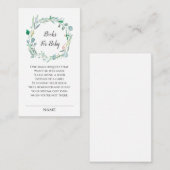 ベビー赤ちゃんシャワーフローラ収納カード用書籍 エンクロージャーカード (正面/裏面)