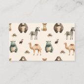 ベビー赤ちゃんシャワー囲いカード用ライオン本 エンクロージャーカード (裏面)