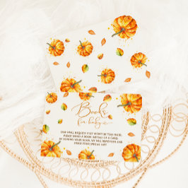 ベビー赤ちゃんシャワー用カボチャ本 エンクロージャーカード