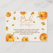 ベビー赤ちゃんシャワー用カボチャ本 エンクロージャーカード (正面)