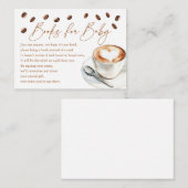 ベビー赤ちゃんシャワー用コーヒーブック エンクロージャーカード (正面/裏面)