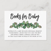 ベビー赤ちゃんシャワー用ラッキー男女兼用クローバー エンクロージャーカード (正面)